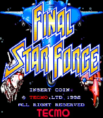 Final Star Force (US) screen shot title